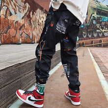 Load image into Gallery viewer, Hip hop Pants Men Loose Joggers Print Streetwear Harem Pants Clothes Ankle length Trousers
