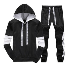 Load image into Gallery viewer, Sets Tracksuit Men Autumn Winter Hooded Sweatshirt Drawstring Outfit Sportswear 2019 Male Suit Pullover Two Piece Set Casual
