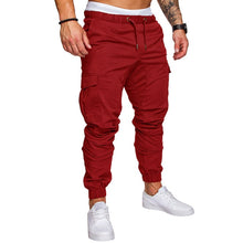 Load image into Gallery viewer, Autumn Men Pants Hip Hop Harem Joggers Pants 2019 New Male Trousers Mens Solid Multi-pocket Cargo Pants Skinny Fit Sweatpants
