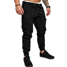 Load image into Gallery viewer, Autumn Men Pants Hip Hop Harem Joggers Pants 2019 New Male Trousers Mens Solid Multi-pocket Cargo Pants Skinny Fit Sweatpants
