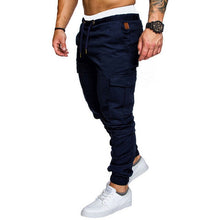 Load image into Gallery viewer, Autumn Men Pants Hip Hop Harem Joggers Pants 2019 New Male Trousers Mens Solid Multi-pocket Cargo Pants Skinny Fit Sweatpants
