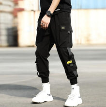 Load image into Gallery viewer, 2020 Hip Hop Boy Multi-pocket Elastic Waist Design Harem Pant Men Streetwear Punk Casual Trousers Jogger Male Dancing Black Pant
