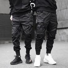 Load image into Gallery viewer, Ribbons Cargo Pants Men  Casual Streetwear Harajuku Pants Hip Hop Trendy casual youth slim pants  Stylish Men&#39;s Jogger Trousers
