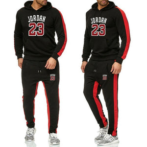 Brand Clothing Men's Fashion Tracksuit Casual Sportsuit Men Hoodies Sweatshirts Sportswear JORDAN 23 Coat+Pant Men Set